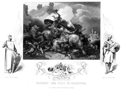 الملك ريتشارد الأول 1157-119 في معركة يافا ، 1192. بواسطة وليام تورنر ديفي
