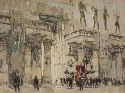 ربما نسخة من زيارة معبد إيزيس ، 1916 (زيت على النقش على الورق) بواسطة وليام والكوت