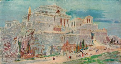 الأكروبوليس ، أثينا ، بعد الترميم الروماني ، c1923. بواسطة وليام والكوت