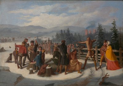 مشاهد من الرواد بواسطة كوبر ، Deerslayer في مباراة الرماية ، كاليفورنيا. 1850. بواسطة سيفيريني سيفيريني
