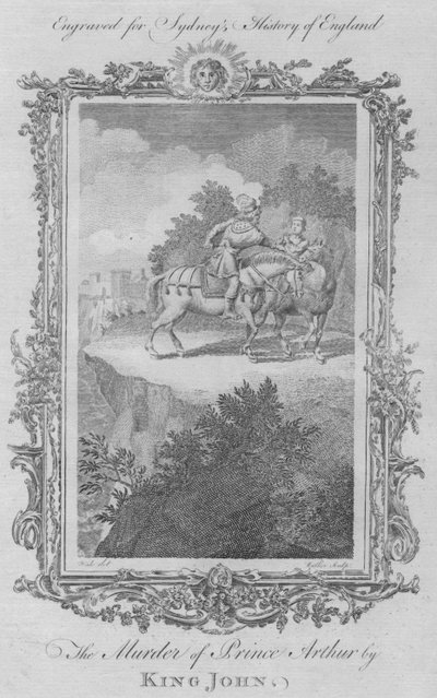 مقتل الأمير آرثر على يد الملك جون 1773. بواسطة وليام ووكر