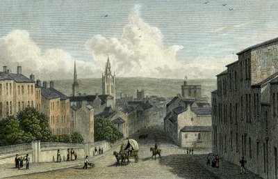 نيوكاسل من ويستجيت هيل ، نقشها إدوارد Finden ، 1830 بواسطة وليام ويستال