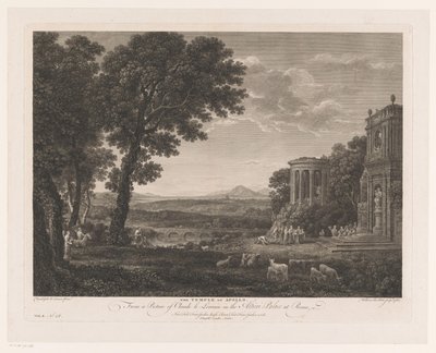 منظر طبيعي مع والد Psyche يقدم تضحية أمام معبد Apollo The Temple of Apollo (العنوان على الكائن) بواسطة جون بويدل