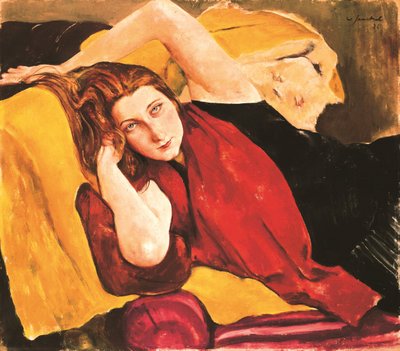 صورة لفتاة صغيرة بسرقة حمراء - صورة لفتاة ذات وشاح أحمر ، بقلم جيكيل ، ويلي (1888-1944). زيت على قماش بواسطة ويلي جايكيل