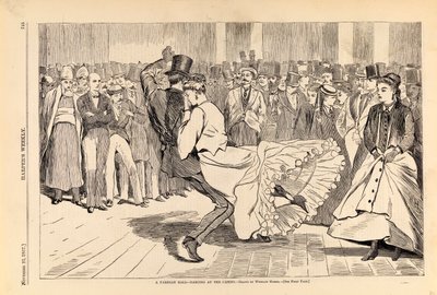 حفلة باريسية راقصة في الكازينو، من مجلة هاربر الأسبوعية، 23 نوفمبر 1867 بواسطة وينسلو هومر