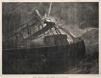في البحر ، يشير إلى مرور باخرة ، 1871. بواسطة وينسلو هومر