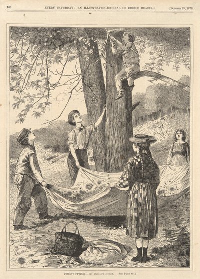 الكستناء ، من كل يوم سبت 29 أكتوبر 1870 بواسطة وينسلو هومر