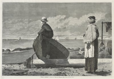 Dad Coming !، 1 نوفمبر 1873 (نقش الخشب على ورق الصحف) بواسطة وينسلو هومر
