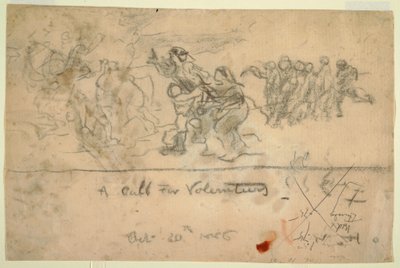 رسم، نداء للمتطوعين، 20 أكتوبر 1886 بواسطة وينسلو هومر