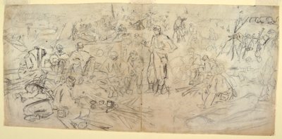 رسم، "معسكر للجيش"، 1862 بواسطة وينسلو هومر