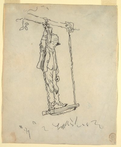 رسم، صبي على أرجوحة، 1879 بواسطة وينسلو هومر