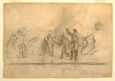 رسم، أول رسم لـ "الحطام"، 1885-86 بواسطة وينسلو هومر