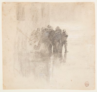 رسم، صيادون في جلود زيتية، كولركوتس، إنجلترا، 1881 بواسطة وينسلو هومر