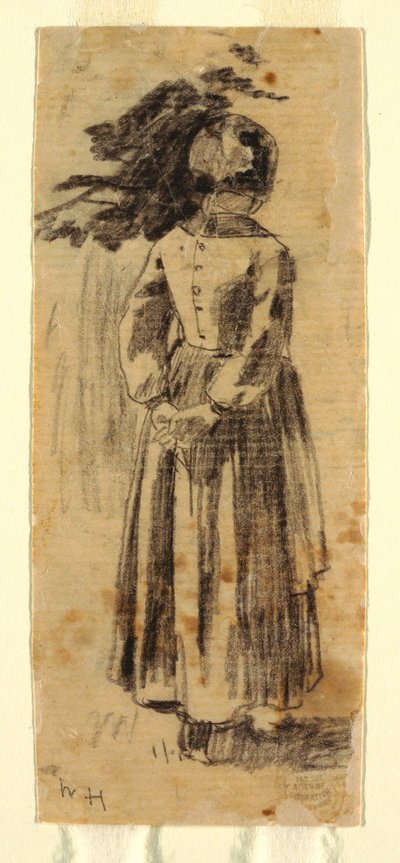رسم، فتاة، حوالي عام 1874 بواسطة وينسلو هومر