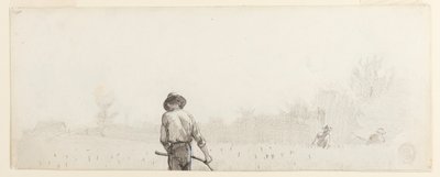 رسم، رجل يحمل منجلاً، حوالي عام 1865 بواسطة وينسلو هومر