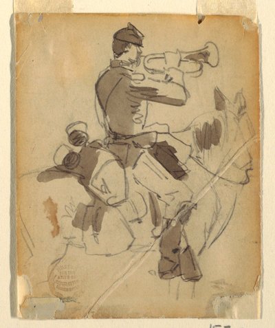 رسم، قائد الخيالة، 1862 بواسطة وينسلو هومر