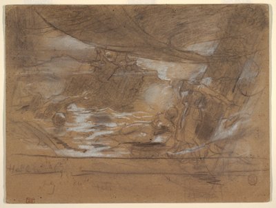 رسم، سطح السفينة مع امرأتين، ربما 15 يوليو، 1886 بواسطة وينسلو هومر