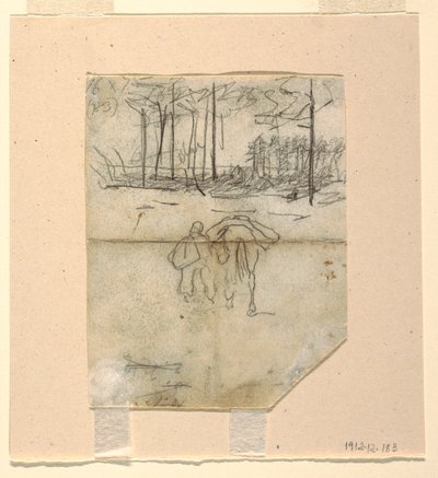 رسم لجندي يقود حصان قطيع، 1862 بواسطة وينسلو هومر