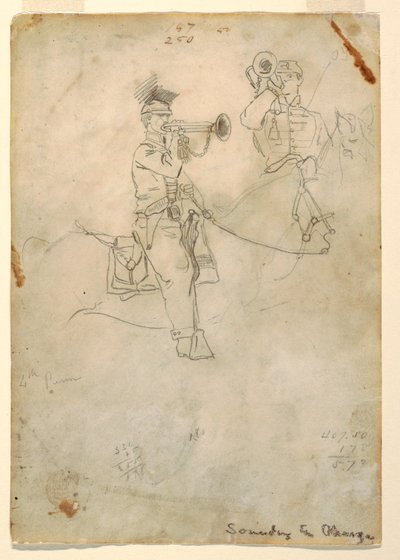 رسم، دق الشحنة، حوالي عام 1862 بواسطة وينسلو هومر