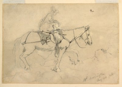 رسم، دراسة لـ "مسار اللجام، الجبال البيضاء"، 24 أغسطس 1868 بواسطة وينسلو هومر