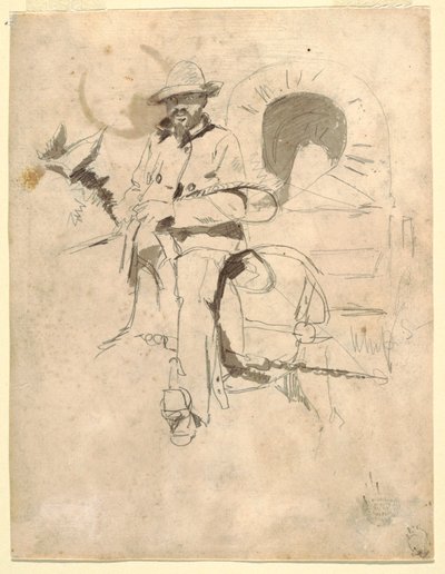 رسم، دراسة لسائق شاحنة أمريكي من أصل أفريقي، حوالي 1864 بواسطة وينسلو هومر