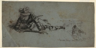 رسم، ثلاثة أيام على الجبهة، حوالي عام 1863 بواسطة وينسلو هومر