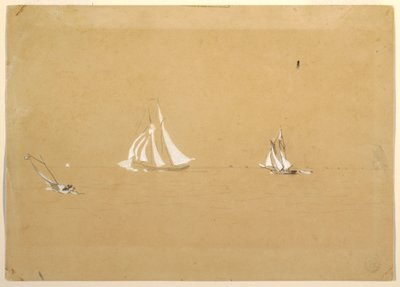 رسم، مركبان شراعيان، 1880 بواسطة وينسلو هومر