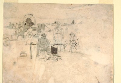 رسم، دراستان لعازف، 1862-1862-64 بواسطة وينسلو هومر
