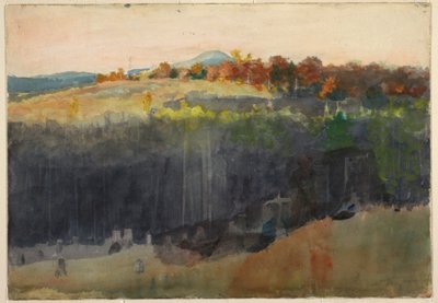 رسم، الوادي والتلال، أدرونداك، 1889-1884 بواسطة وينسلو هومر