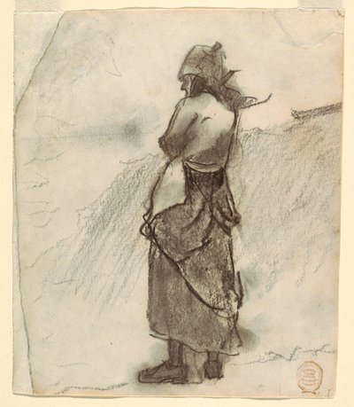 رسم لامرأة تطل على البحر، كولركوتس، إنجلترا، 1881-1882 بواسطة وينسلو هومر