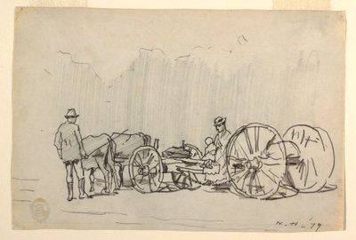 رسم، نير من الثيران، 1879 بواسطة وينسلو هومر