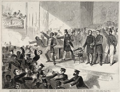 طرد السود ودعاة إلغاء الرق من معبد تريمونت ، بوسطن ، ماساتشوستس ... ، 1860. بواسطة وينسلو هومر