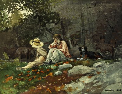 قطيع من الأغنام ، مزرعة هوتون ، 1878 بواسطة وينسلو هومر
