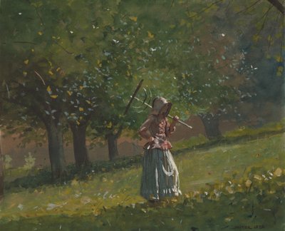 الفتاة مع Hay Rake ، 1878. بواسطة وينسلو هومر