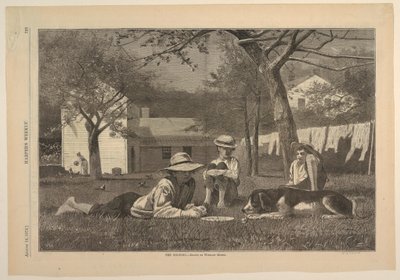 التصميم الجرافيكي، "النونينج"، أغسطس 1873 بواسطة وينسلو هومر