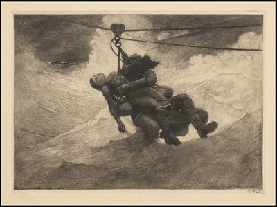 خط الحياة ، 1884 ، ربما طبعت c.1940 بواسطة وينسلو هومر