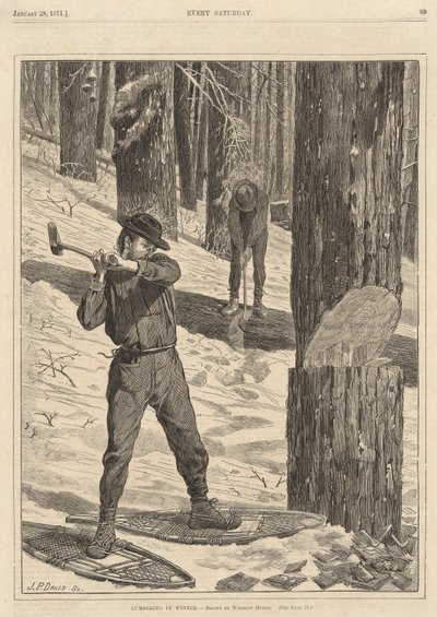 التثاقل في الشتاء ، من كل يوم سبت ، 28 يناير 1871 بواسطة وينسلو هومر