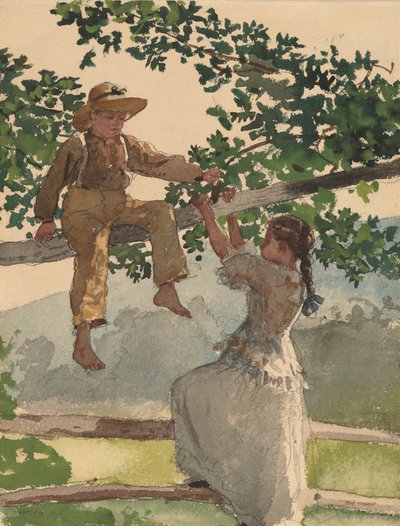على السياج ، 1878. بواسطة وينسلو هومر