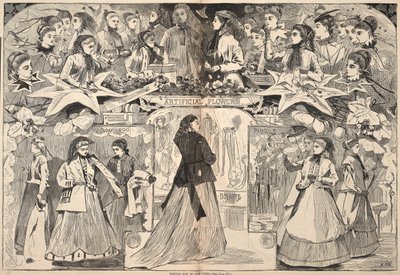 يوم الافتتاح في نيويورك، من هاربرز بازار، 21 مارس 1868 بواسطة وينسلو هومر