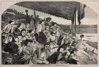أماكن الري لدينا - سباق الخيل في ساراتوجا ، 1865. بواسطة وينسلو هومر