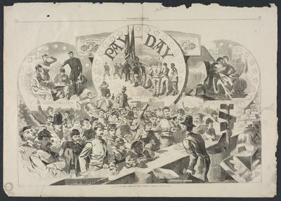 يوم الدفع في جيش بوتوماك ، 1863. بواسطة وينسلو هومر