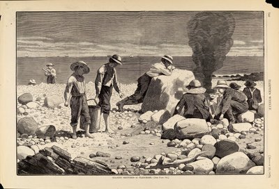 اسكتشات على جانب البحر--خبز البطلينوس, من هاربرز ويكلي, 23 أغسطس 1873 بواسطة وينسلو هومر