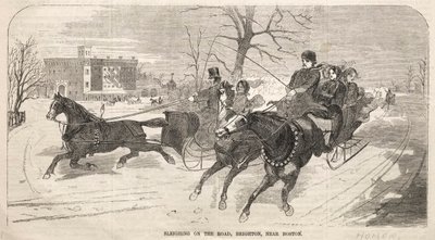 الزلاجة على الطريق ، برايتون ، بالقرب من بوسطن ، 1859. بواسطة وينسلو هومر