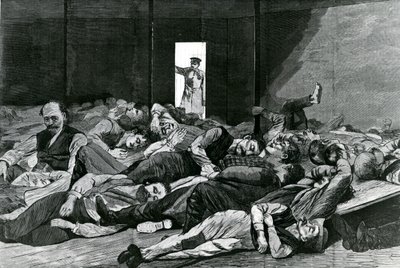 Station House Lodgers ، نُشرت في "Harper&39;s Weekly" ، 1874 بواسطة وينسلو هومر