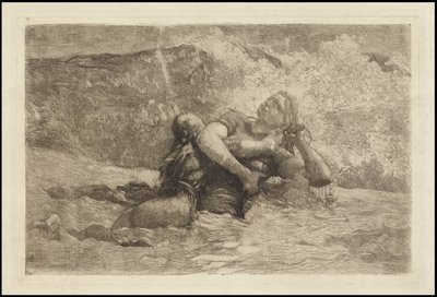دراسة لـ Undertow ، c.1886 بواسطة وينسلو هومر