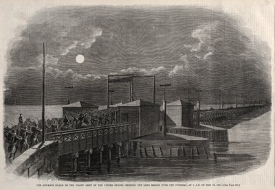 الحرس المتقدم للجيش الكبير للولايات المتحدة يعبر الجسر الطويل ، 1861 ، 1861. بواسطة وينسلو هومر