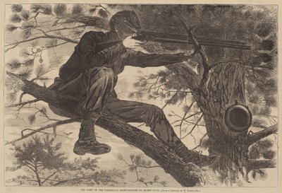 The Army of the Potomac - A Sharp-Shooter on Picket Duty ، نُشر عام 1862. بواسطة وينسلو هومر