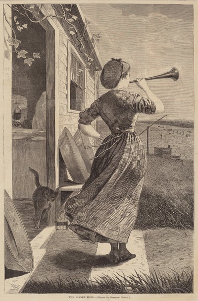 ذا دينر هورن ، نُشر عام 1870. بواسطة وينسلو هومر