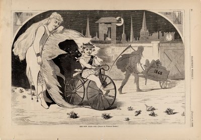 العام الجديد - 1869، من مجلة هاربر الأسبوعية، 9 يناير 1869 بواسطة وينسلو هومر