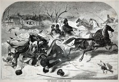 موسم التزلج--الإزعاج، من هاربرز ويكلي في 14 يناير 1860 بواسطة وينسلو هومر